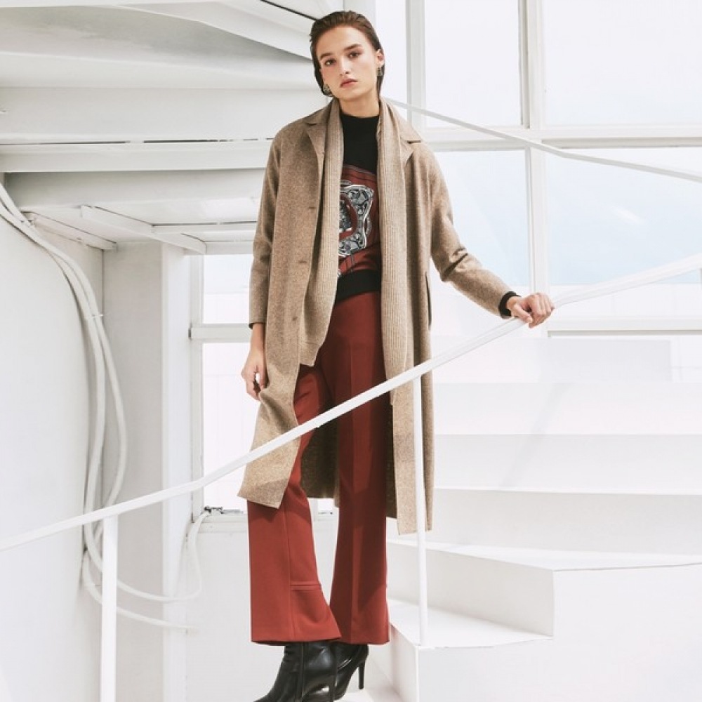 (Max Cartiggio) ブーツカットバックポイントウールブレンドパンツ 5,440円