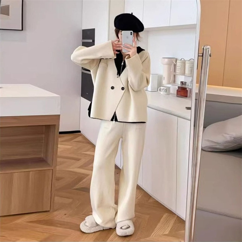 秋冬 スーツ セットアップ レディース 着痩せ ハイウエスト プリーツスカート スカートカジュアルゆったり 通勤 二点セット ママ スーツ 卒園式