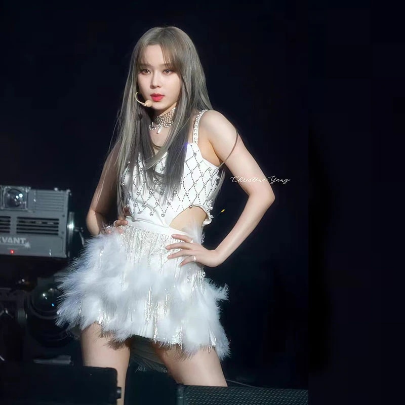 aespa同公演ダンス衣装おしゃれスウィートサスペンダースーツジャズダンス衣装