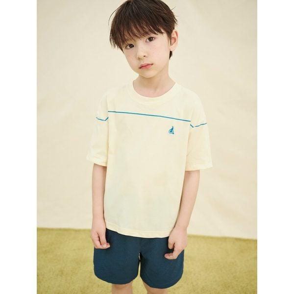 [BEANPOLE KIDS] 冷感ウーブン素材配色半袖Tシャツセット レモン (BI5442U10F)