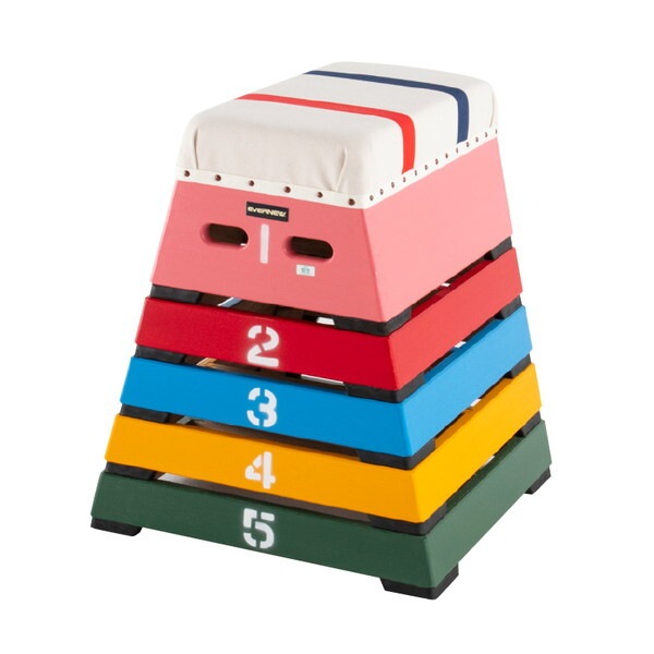 エバニュー EKF165 カラーとび箱5段(指導ライン入) メーカー直送