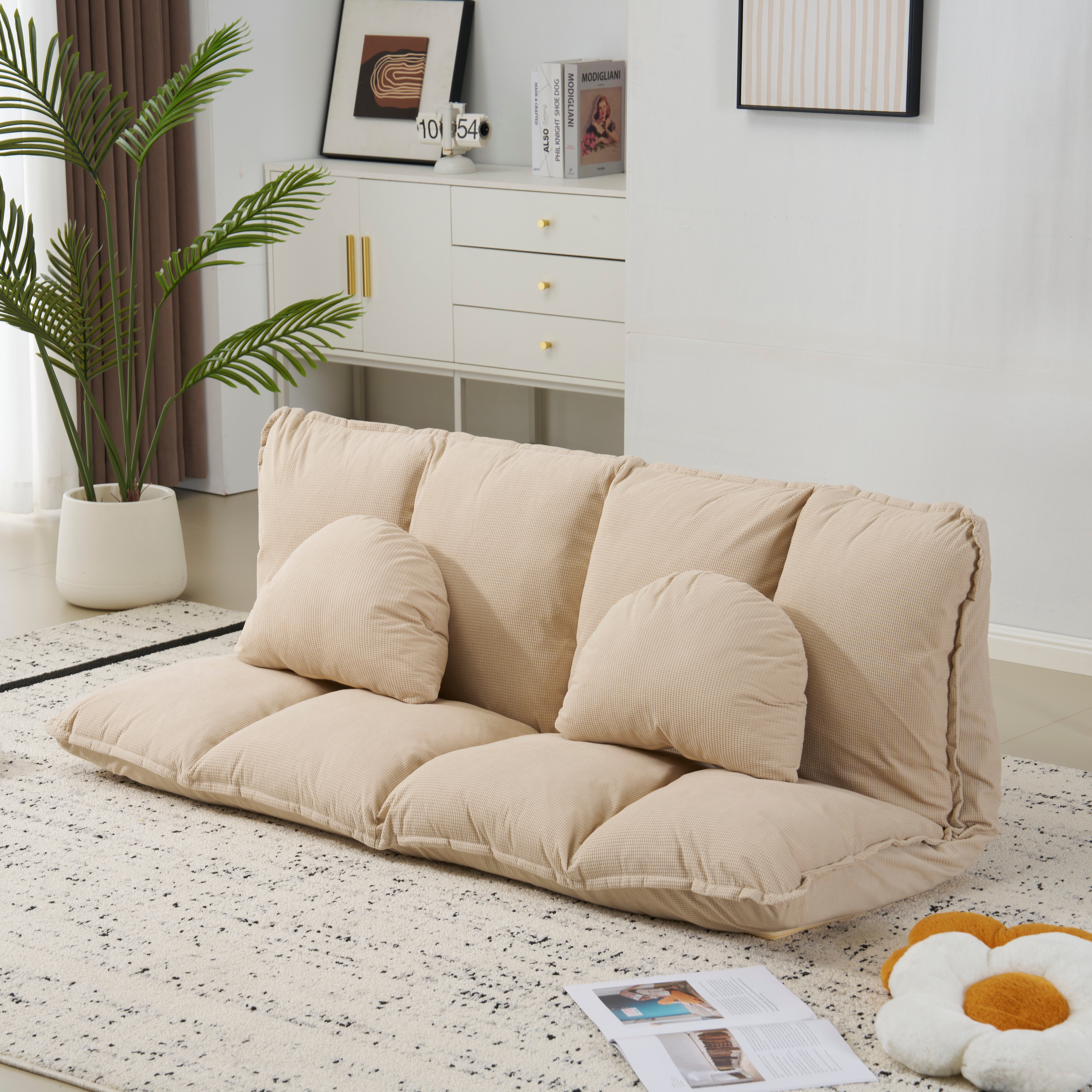 【国内発送】415 ソファ ソファベッド フロアソファ コンパクト ローソファ こたつ用 ソファー 2人掛け 1人暮らしマルチに使える3WAY 幅160cm 6段階リクライニング クッション付き 座椅