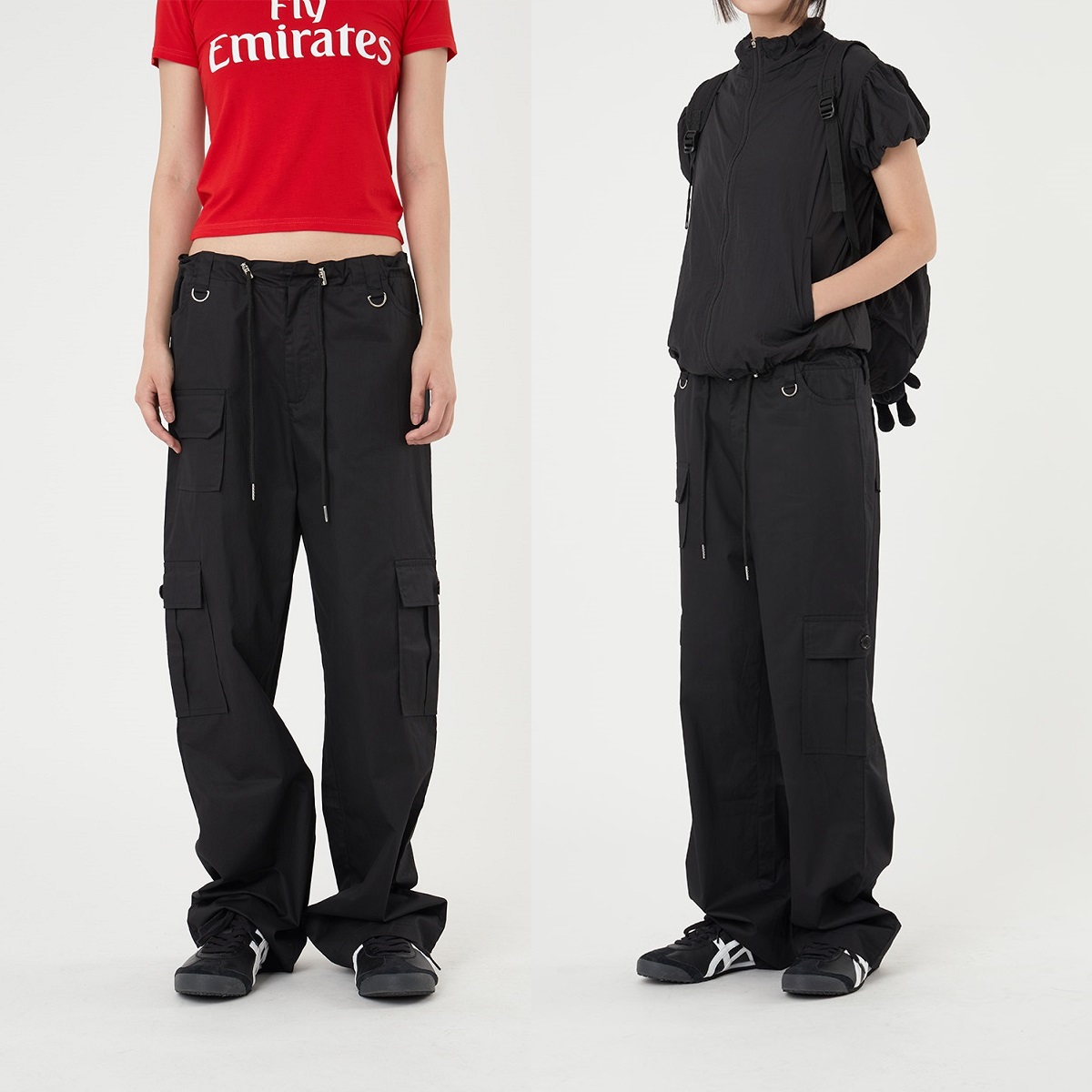 (UNISEX) リンゴポケット ワイドコットンカーゴパンツ