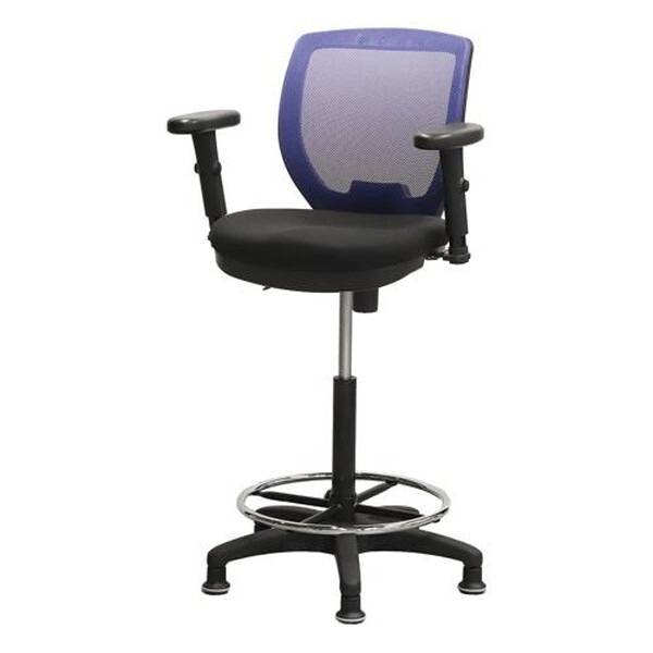 Netforce CRH-1MAFL-W-NV ネイビー CORE ハイチェア 固定脚 上下昇降肘付き メーカー直送