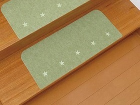 吸着蓄光階段マット（15枚入） グリーン KO-22