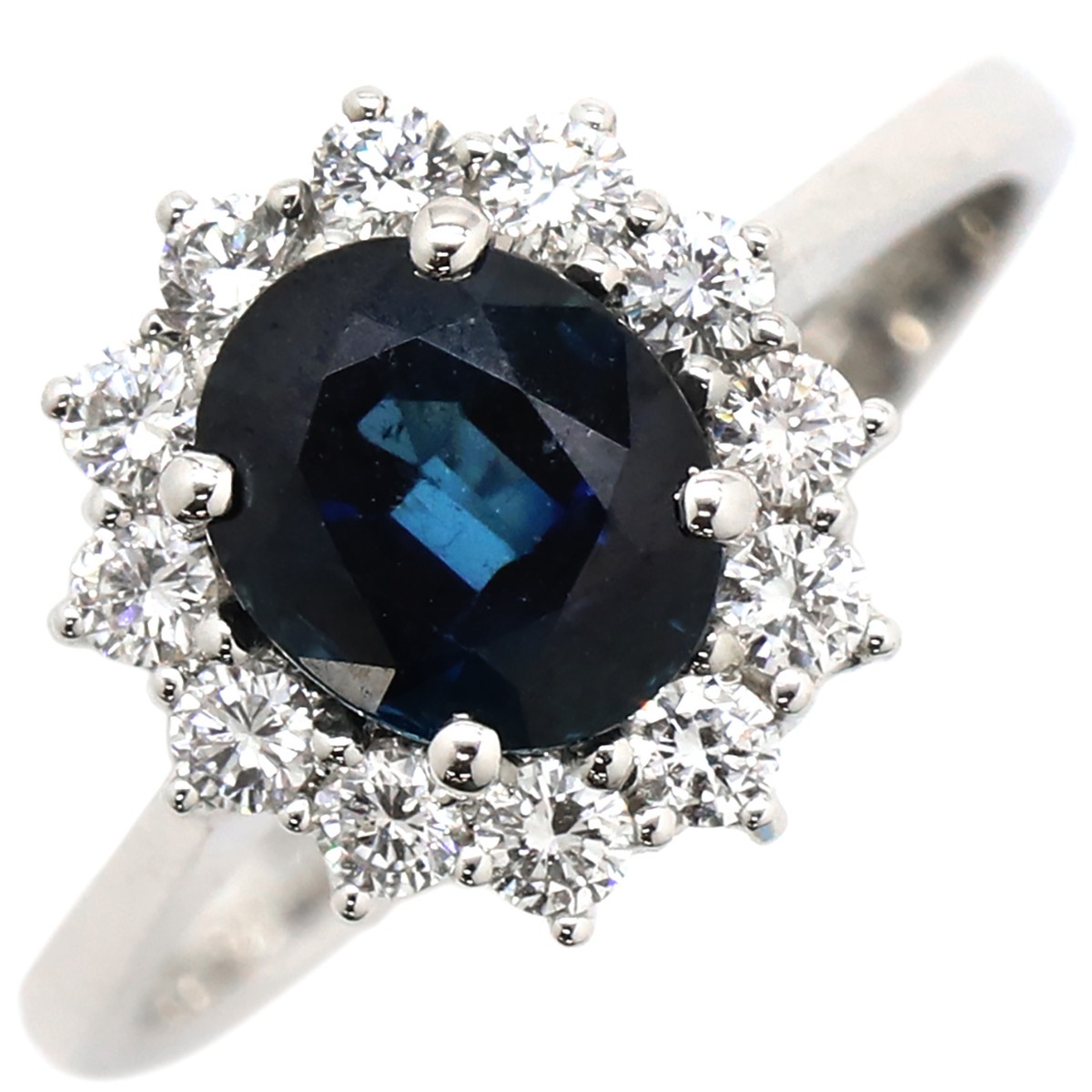 ピキョッティ PICCHIOTTI リング 指輪 ブルーサファイア K18WG ダイヤモンド サファイア ホワイトゴールド Au750 18金 WG ダイヤモンド 青 12.5号【中古】