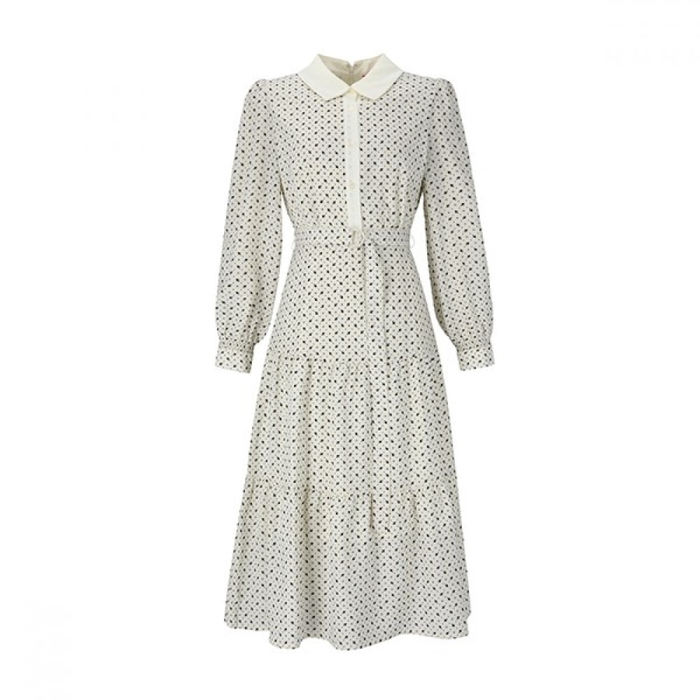 （フォレスト）パターンプリントベルトロングワンピース（SZ3OP82）