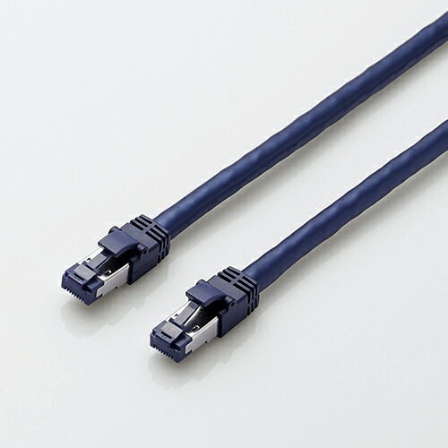 LANケーブル CAT8 爪折れ防止 5m ブルーメタリック LD-OCTT/BM50