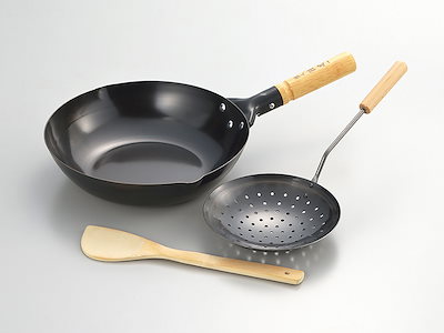 他サイト： 「陳 建一」IH200V対応 北京鍋28cm＆ミニシャーレン（竹ターナー付）の商品画像