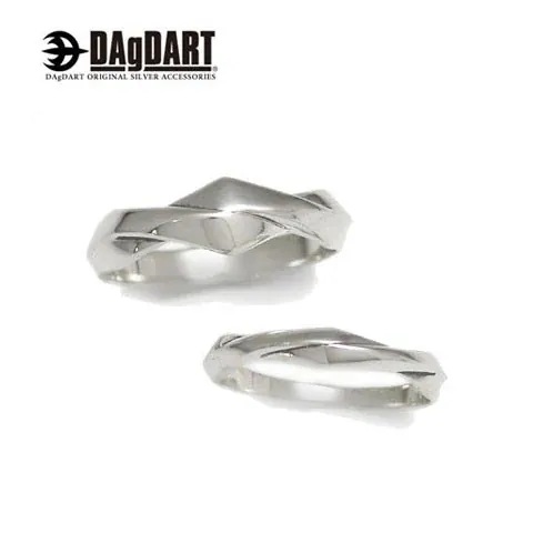 ダグダート DAgDART 刻印OK！ 立体的なシンプルデザイン 指輪 ペアリング シルバー DR