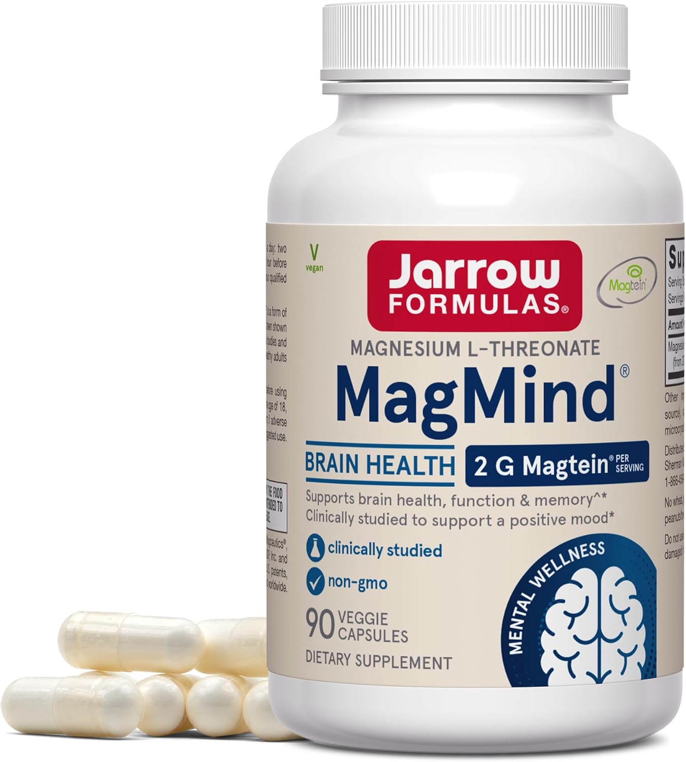 Jarrow ジャローMagMind 90錠 ベジタリアンカプセル