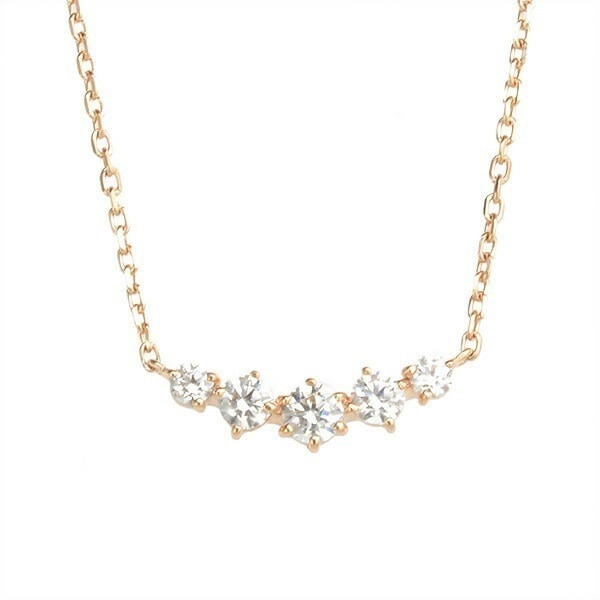 リボン済＆紙袋 ネックレス 正規品 レディース ラインモチーフ ペンダント シルバーネックレス アクセサリー ジュエリー キュービックジルコニア シルバー素材 祝い