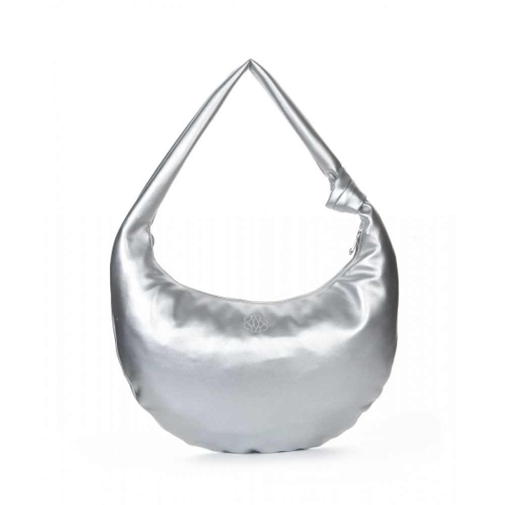 ニック&ニコールニコールショルダーノットバッグ_シルバー