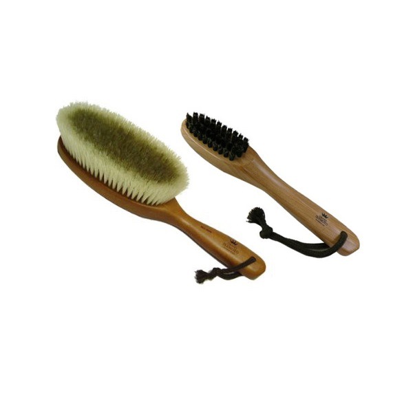 グランドイケモト 洋服ブラシ 毛玉取りブラシセット IKC3927G 1セット 池本刷子工業 静電気除去 天然木 馬毛 ほぐし 日本製