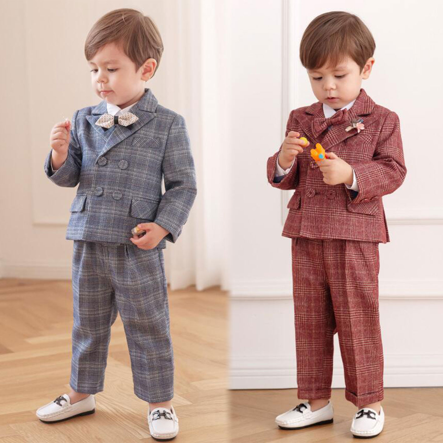 子供スーツセット 男の子礼服 フォーマルスーツ キッズ紳士服 チェック柄 子供服 子供ベスト ジレ スーツパンツ 男の子タキシード スーツジャケット テーラード 演奏会 発表会 結婚