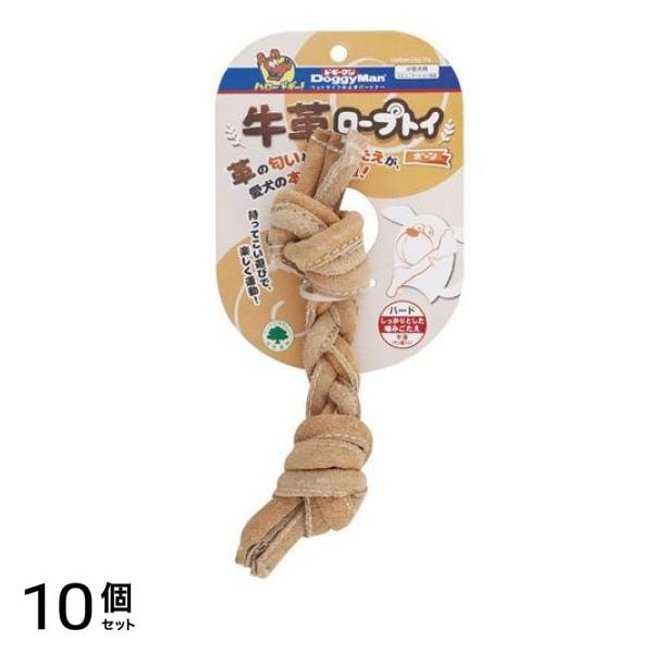 ドギーマン 犬用おもちゃ 牛革ロープトイ ボーン 1個入 10個セット