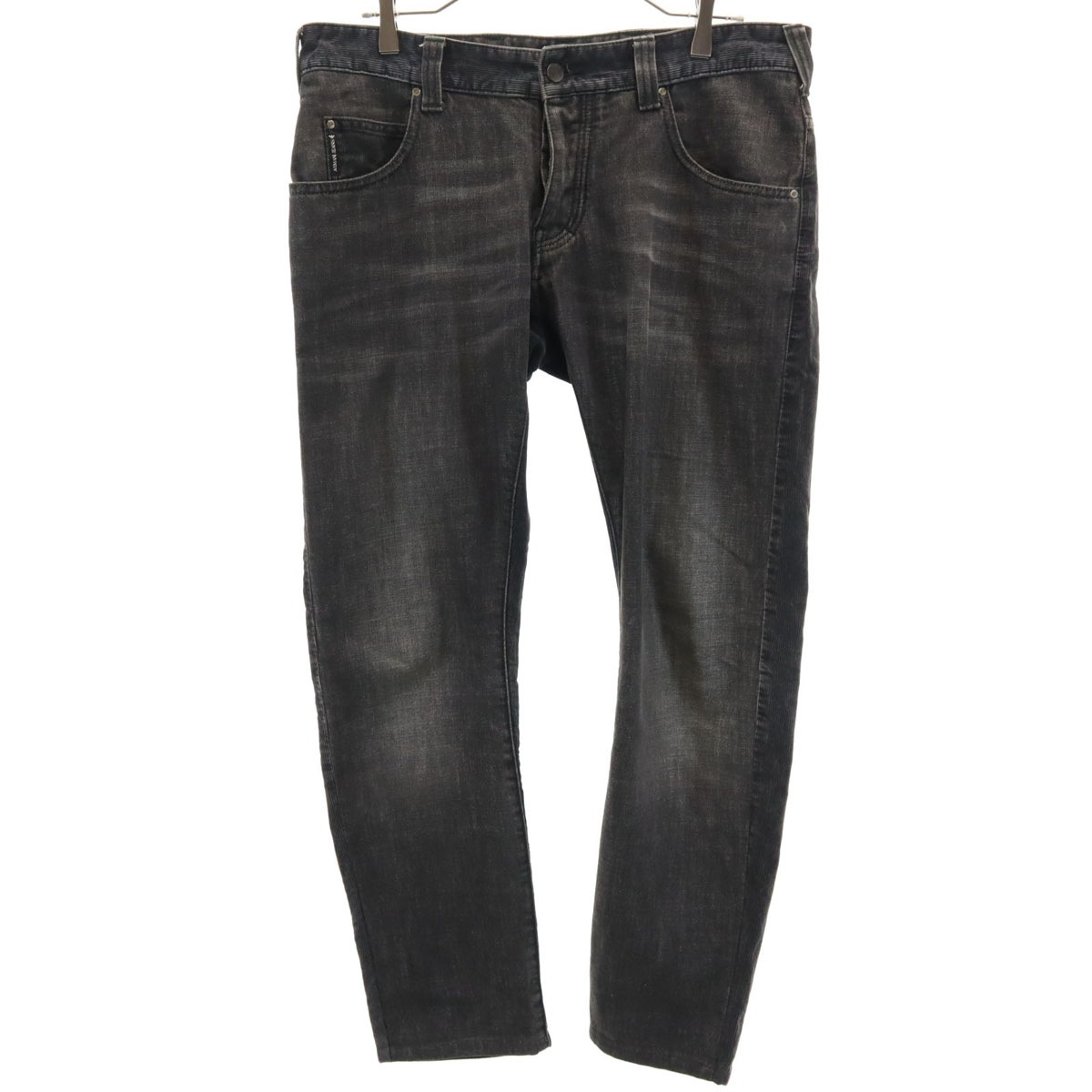 ARMANI JEANS アルマーニジーンズ チュニジア製 ボタンフライ デニムパンツ w34 グレー メンズ 古着
