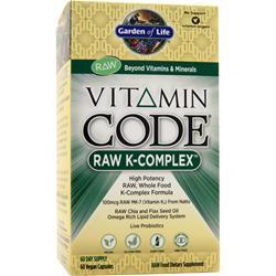 GARDEN OF LIFE社 Vitamin Code Raw K-Complex 60ベジカプセル