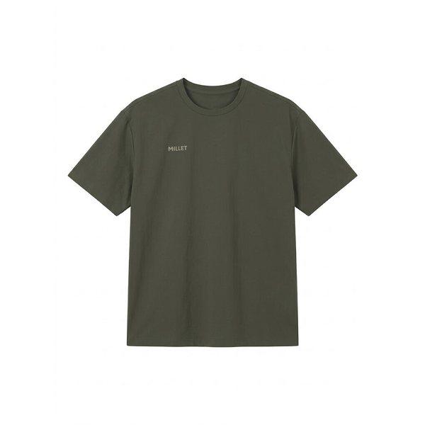 メンズ夏のアウトドア冷感半袖DAY TRIPPERウーブンラウンドTシャツグレーカーキ_CC