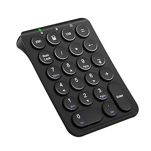 iClever テンキー Bluetooth ワイヤレス 数字 キーボード パンタグラフ式 Type-C充電 超薄型 Tabキー付き ブルートゥース 無線 ナンバーパッド 左手デバイス 片手デバイス