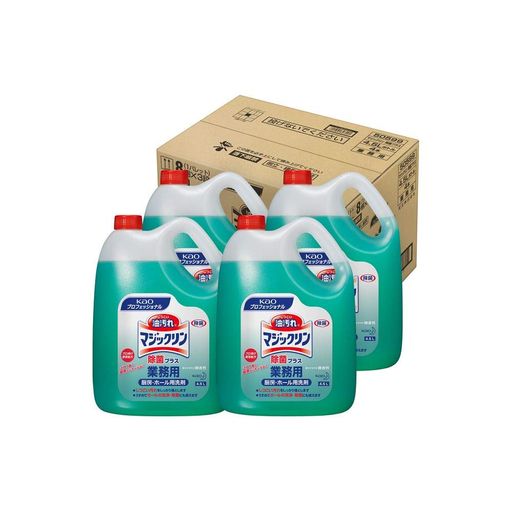 マジックリン 【ケース販売 業務用 油汚れ用洗剤】 除菌プラス 4.5L×4個(花王プロフェッショナルシリーズ)