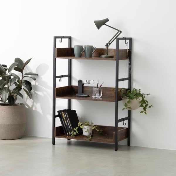 オープンシェルフ おしゃれ ラック 本棚 収納ラック (幅65x奥行41.5cm, 3段)