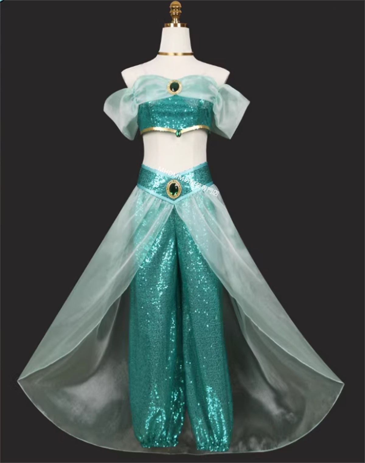 ベリーダンス 衣装 コスプレ衣装 セット アラジン ジャスミン 仮装