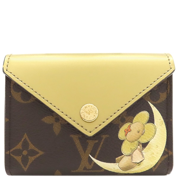 ルイヴィトン 小物 エテュイカルト アルセーヌ モノグラムキャンバス レザー モノグラム×ゴールド ゴールド金具 茶 金 ヴィヴィエンヌ トランプケース　 GI0781 RFID 【箱】【中古】