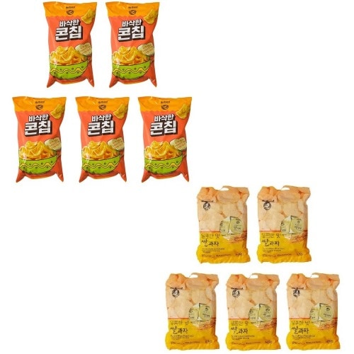 ノーブランドサクッとしたチップス230g x 5個+甘い米菓子315g x 5個学校事務所