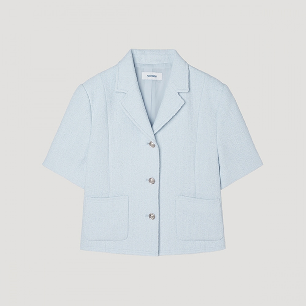 [Shes Miss] ノッチカラーショートスリーブジャケット_SWWJKP22140_LL 7,696円