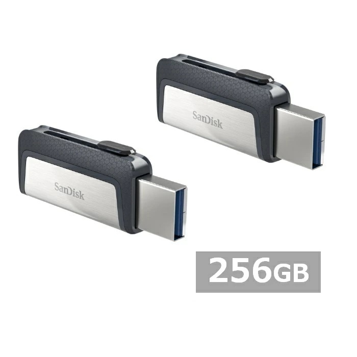 【2セット】 サンディスク USBメモリ SDDDC2-256G-G46 Ultra Dual Drive USB Type-C 256GB Sandisk iPhone iPad Andro