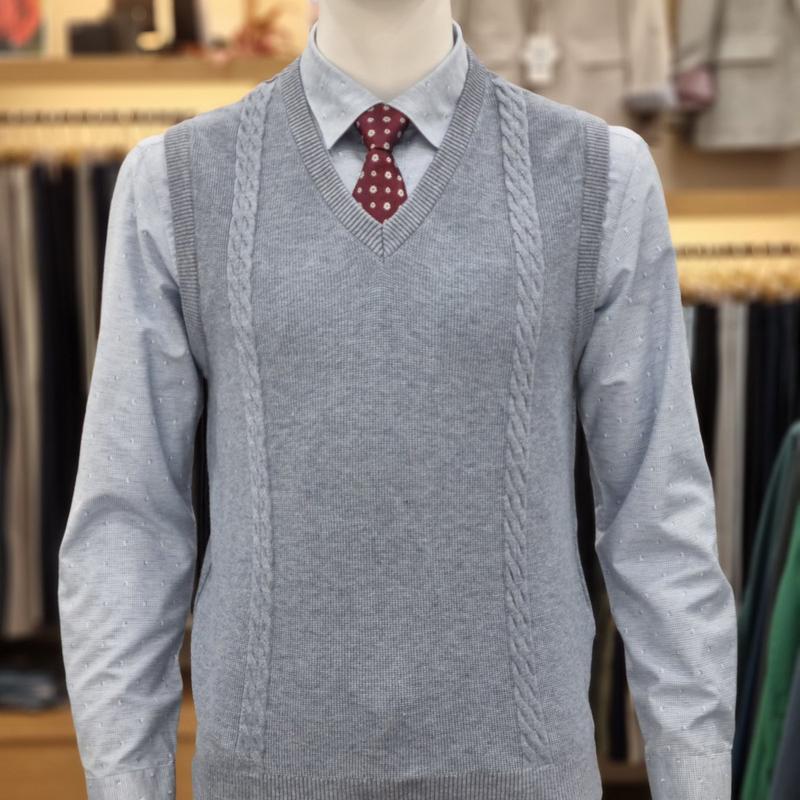 ピエール・カルダン ケーブルニットベスト PPKV390231_SH