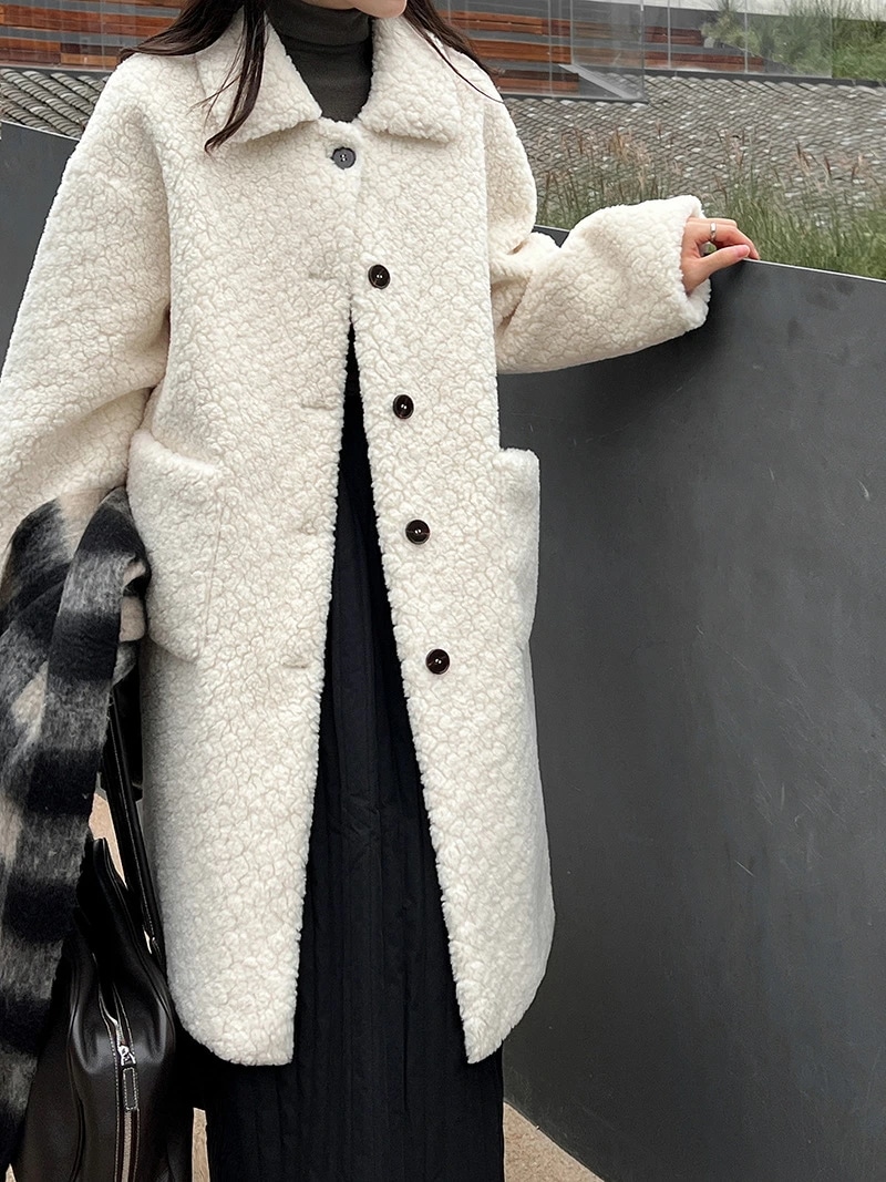 ボアコート レディース ボア コート アウター ロングコート ロング 折襟 もこもこ 高見え ボアジャケット ロング 長い コクーン ドロップショルダー ゆったり 暖か オフホワイト 大きいサイズ 冬