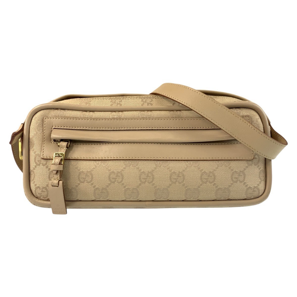美品 ベージュ ゴールド金具 GGキャンバス/レザー 92728 ショルダーバッグ レディース 504940