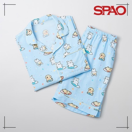 SPAO マルチーズ オグオグ 半袖 パジャマ (LIGHT BLUE) かわいい 部屋着 韓国人気 6,192円