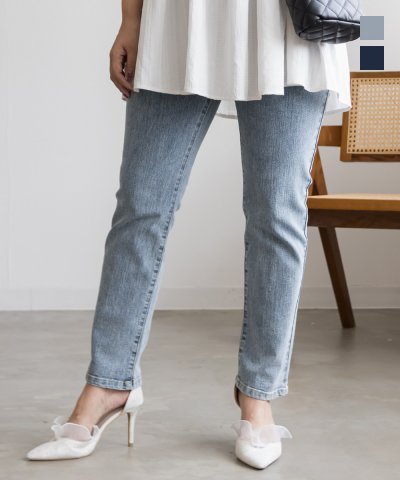 大きいサイズ レディース LL 3L 4L XL XXL XXXL 裏ウエストゴムデニムスキニーパンツ 5,082円