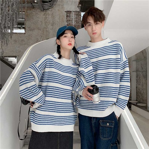 レディース カップル 夫婦 ニット ペアルック 暖かい セーター お誕生日 新婚旅行 結婚記念日 白 記念日 プレゼント恋人 服 冬 お揃い 防寒 メンズ ペア ブルー プレゼント 部屋着 秋冬