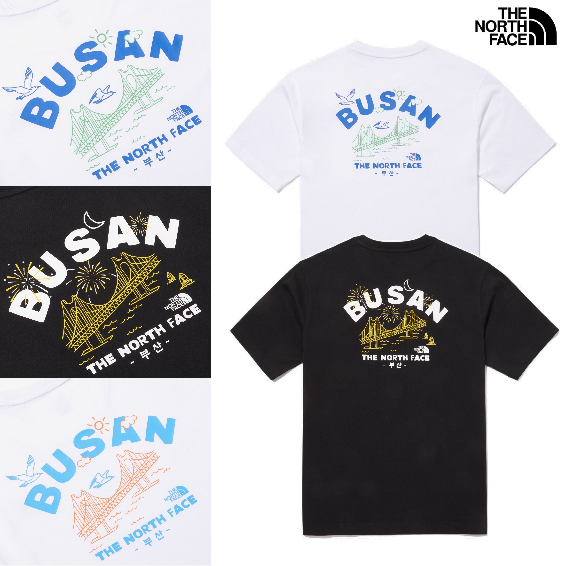 TNF BUSAN EDITION S/S R/TEE 3色 Tシャツ新商品 韓国ファッション 韓国人気 男女共用 日常服 ストリートファッション 夏ファッション 学生ファッション