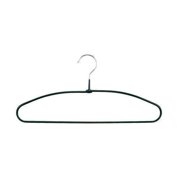 （まとめ） サワフジノンスリップスリムハンガー ブラック SB-13-5P-BK 1パック（5本） [x10セット]