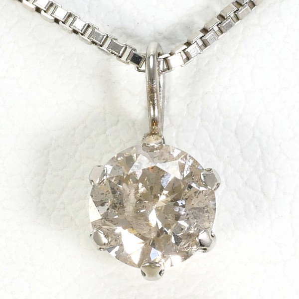 PT900 プラチナ PT850 ネックレス ダイヤ 0.5 鑑定書 約40cm ジュエリー 中古 25,074円