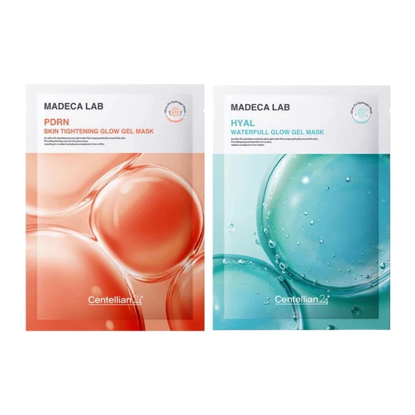 [25SS/New]マデカラップ グローゲルマスク10枚 2種（PDRN スキンタイトニング/ ヒアルウォータープール）の中から 選択1