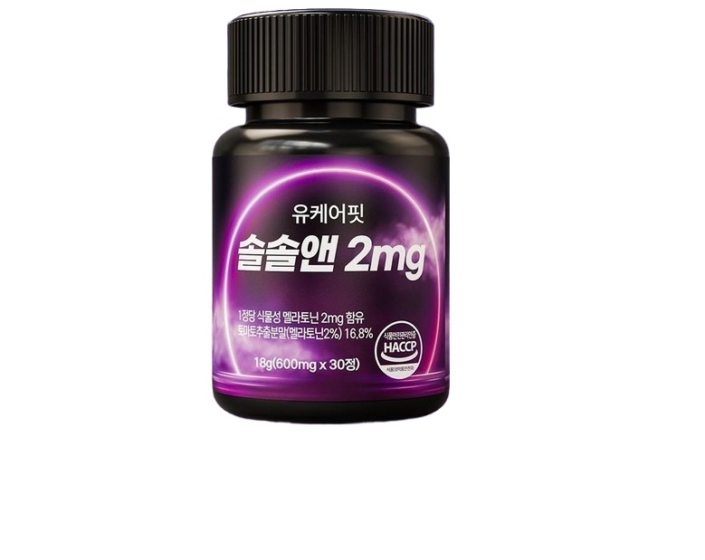 ユーケアフィット ソルソルアン トマト抽出物 植物性睡眠誘導剤 2mg HACCP認証, 6個, 30錠