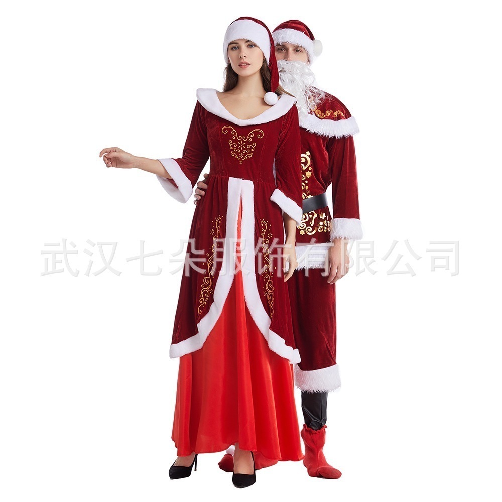 【SNS話題沸騰】クリスマスカップル服舞踏会パーティー服クリスマス服出演服サンタクロース舞台服出演服