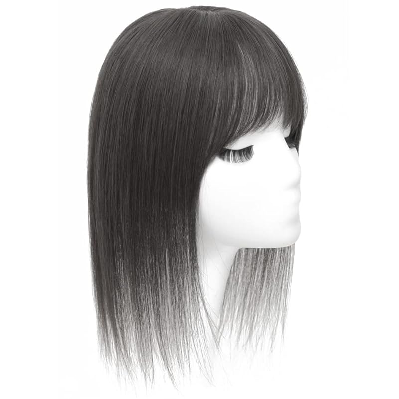 前髪 部分ウィッグ つむじ 100%人毛 ヘアピース 自然 前髪ウィッグ 前髪 もみあげ付きウィッグ ポイントウィッグ 薄型 女性用 かつら 21-FP-30cm-HEI