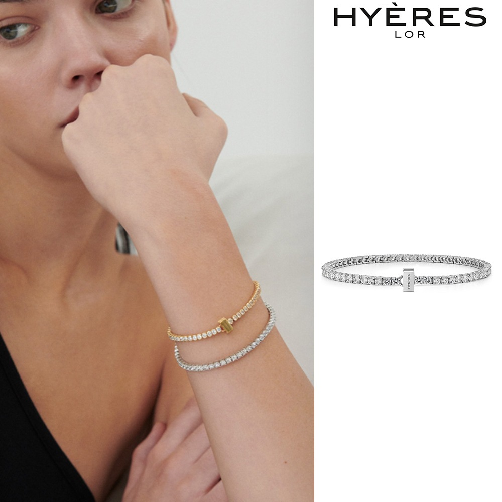 [HYERES LOR] Essence silver tennis (W) 3.0 bracelet
