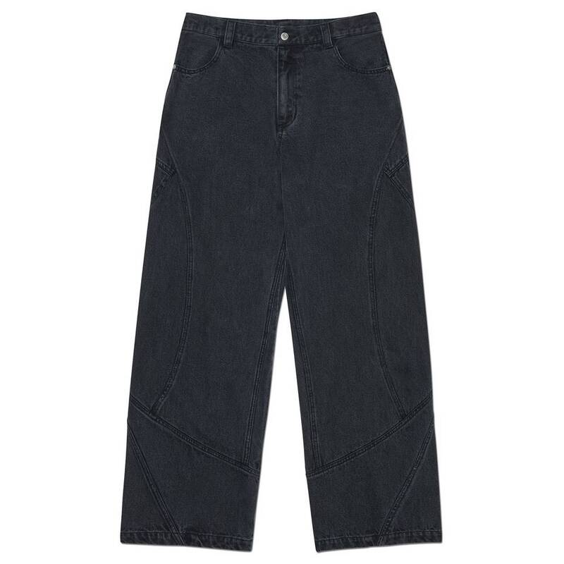 ノマニュアル NOMANUAL カーブドライン デニムパンツ - ウェッドブラック NM43DP04M1BK 377794