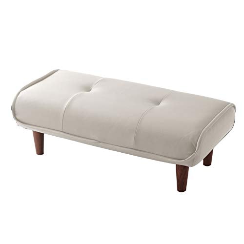 セルタン 日本製 オットマン スツール 脚置き 和楽の極 2人掛け ポケットコイル PVC アイボリー 高反発 A280p-598WH