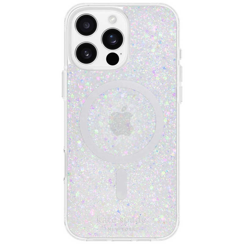 iPhone 16 Pro Max Kate Spade Protective - MagSafe/ Recycled Chunky Glitter Iridescent　KS054960