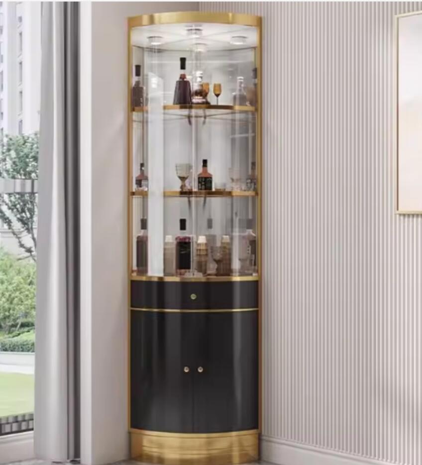 リビングルームダイニングルームの家具用キャビネットモダン　ワインラックサイドボードキャビネット　収納