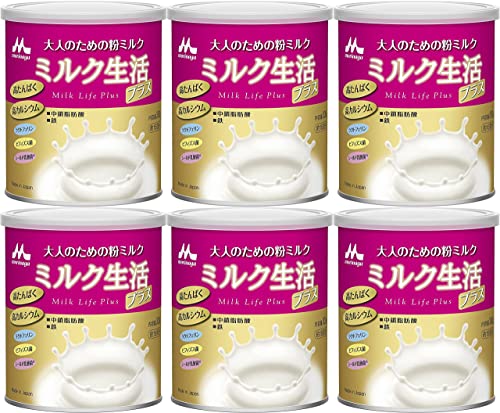 森永乳業 大人のための粉ミルク ミルク生活プラス 300g 6缶
